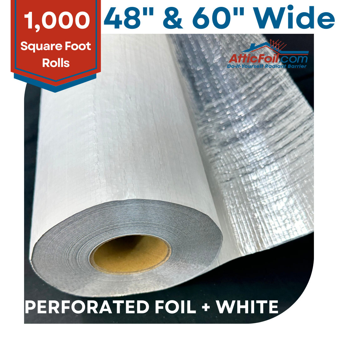 Perforated Radiant Barrier Foil + White Perforated