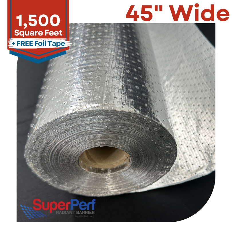 45" Wide SuperPerf AtticFoil for Over Insulation