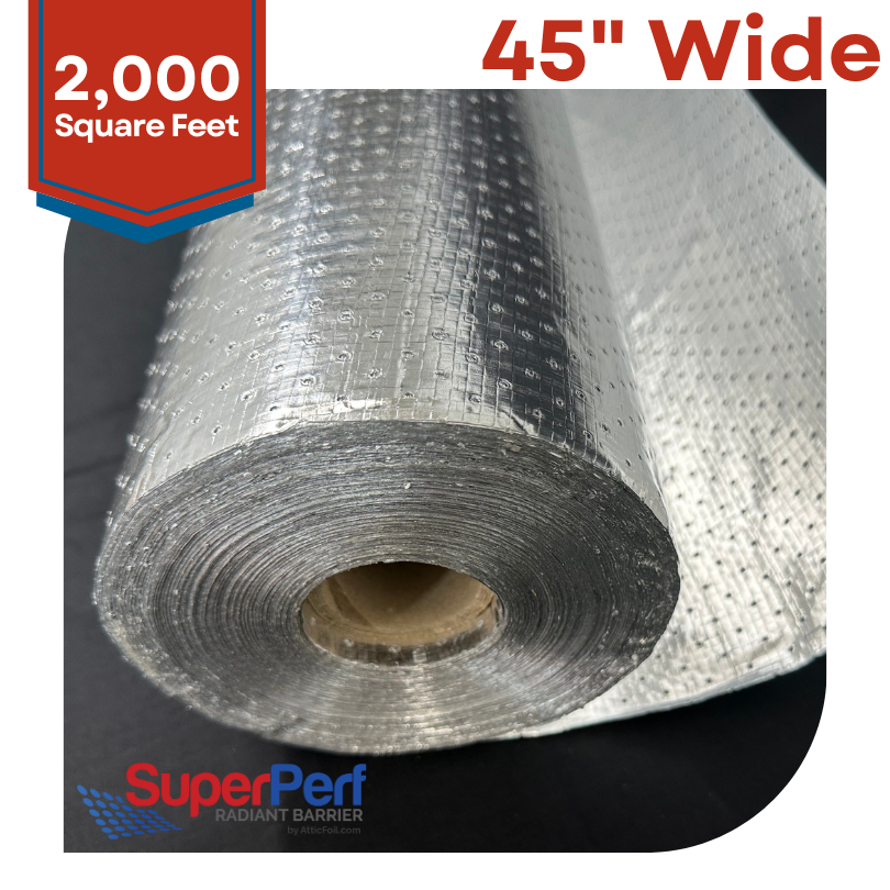 45" Wide SuperPerf AtticFoil for Over Insulation