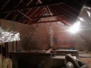 attic radiant barrier installation